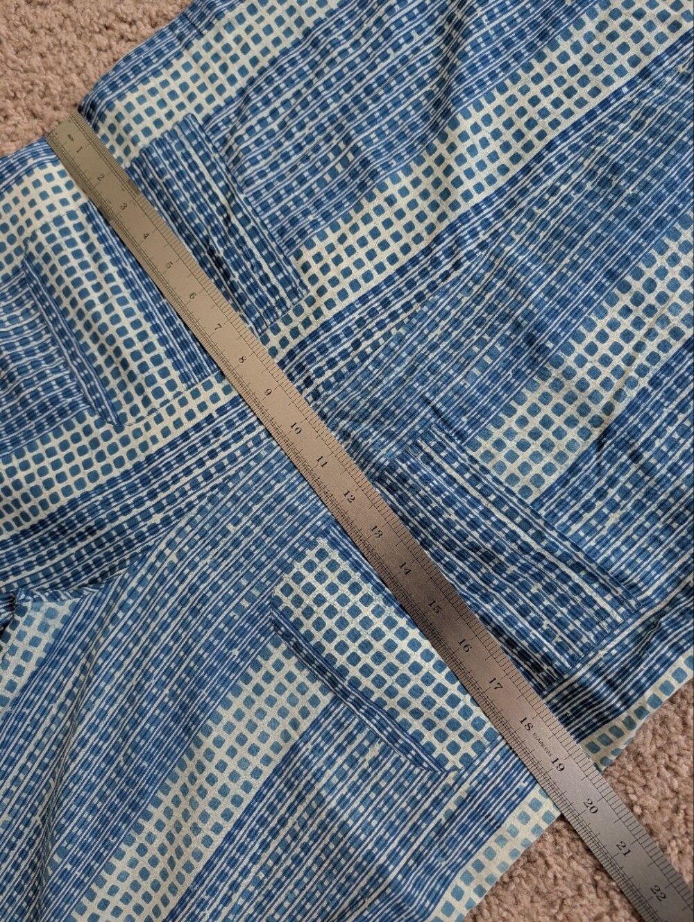 Anthropologie Kopal Womens Blue Checker Tie-Shoulder Wide Leg Jumpsuit Size XS - Picture 12 of 15